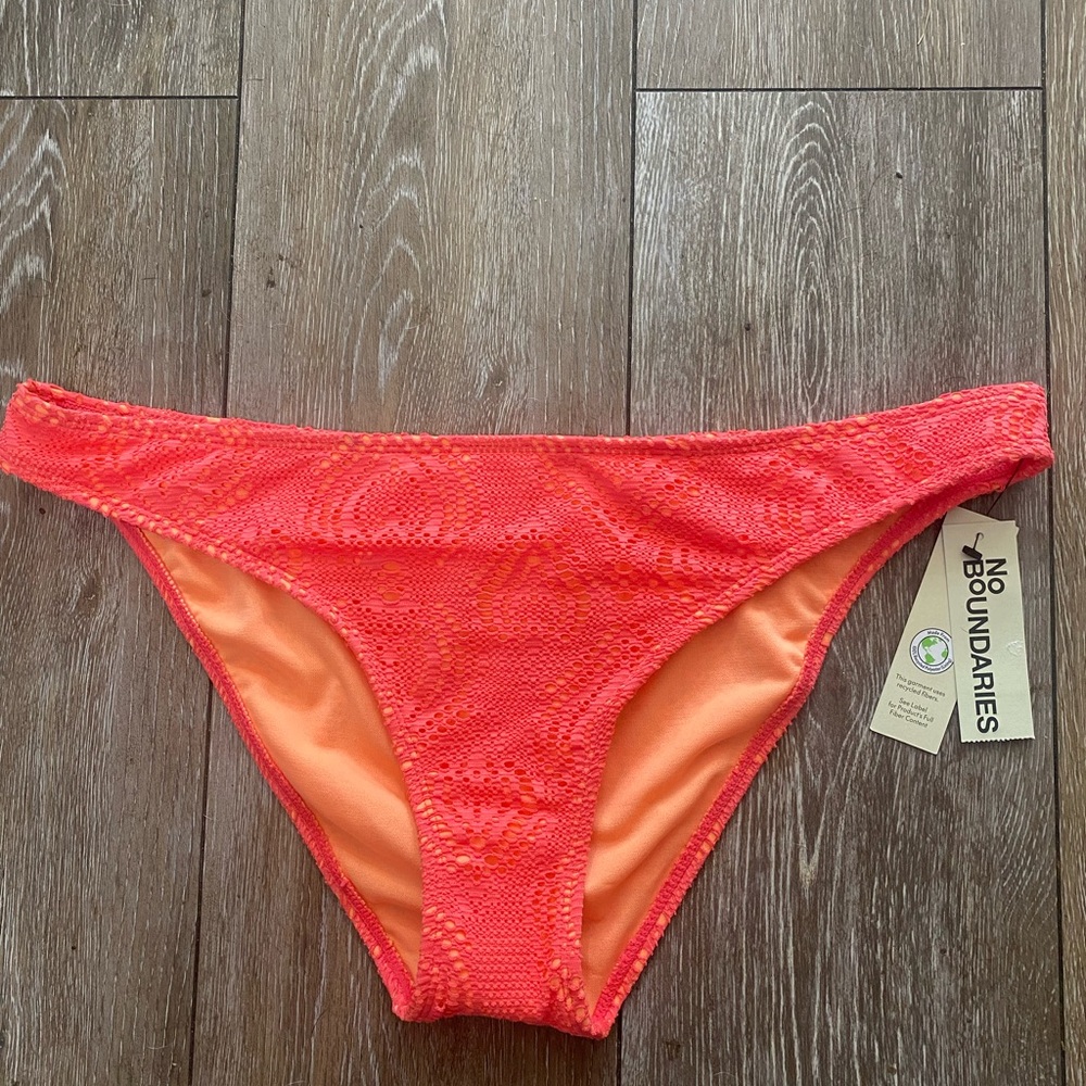 No Boundaries Bright Coral Bikini Bottom